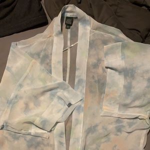 Swim suit cover up, marbled tie dye color